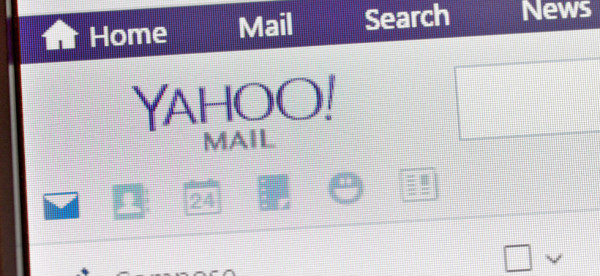 Galati, Romania, february 24, 2015: Close up of Yahoo home page on laptop screen