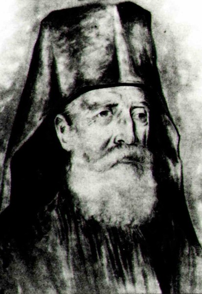 Ο ιερομόναχος Δανιήλ Κατουνακιώτης (σχέδιο Κωνσταντίνου Ξενόπουλου) 