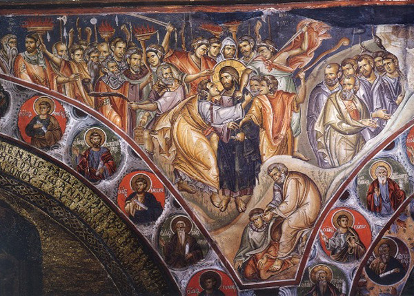 Οι σκηνές του Πάθους στις τοιχογραφίες του εξωνάρθηκα της Ι. Μ. Βατοπεδίου