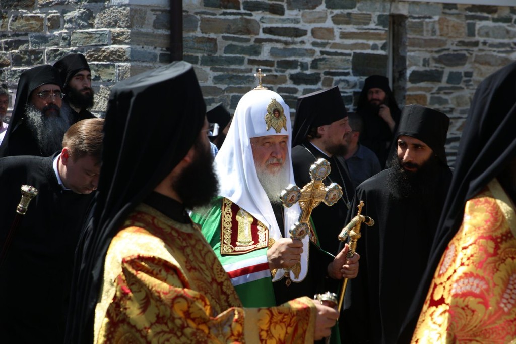 Ο Πατριάρχης Μόσχας Κύριλλος στη Μονή Βατοπαιδίου