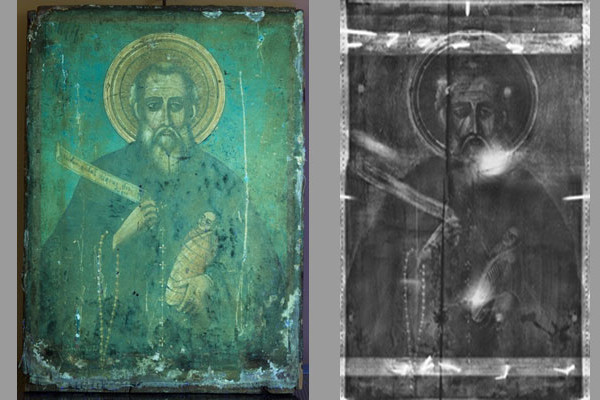 Μελέτη της εικόνας του Αγίου Στυλιανού με φασματοσκοπικές τεχνικές