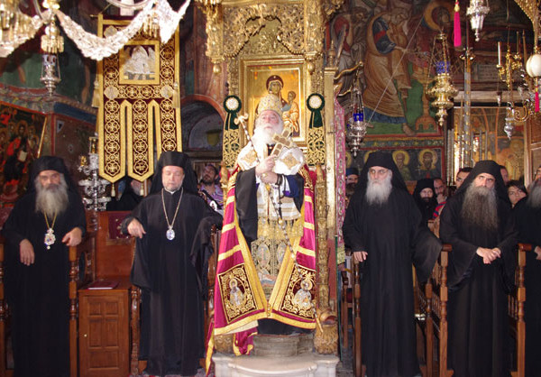 Ο Πάπας και Πατριάρχης Αλεξανδρείας στη Μονή Βατοπαιδίου