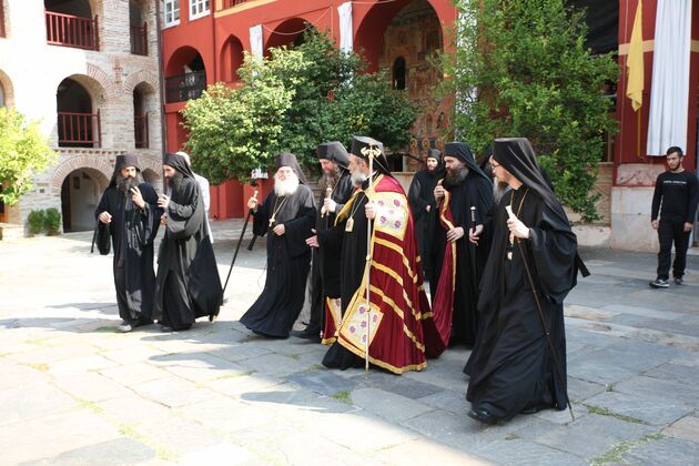 Πανήγυρις της Αγίας Ζώνης της Παναγίας στην Ιερα Μονή Βατοπαιδίου 2014