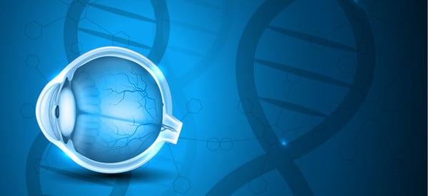 Human eye and DNA background