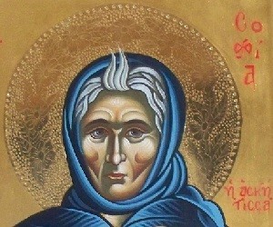 Η εικόνα της Αγίας Σοφίας, ασκήτριας της Κλεισούρας (†6 Μαΐου), σε βυζαντινή απόδοση