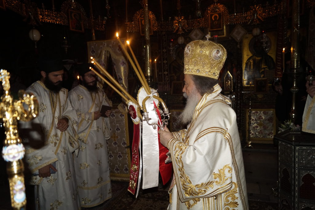 Ο Πατριάρχης Ιεροσολύμων Θεόφιλος στη Σκήτη της Αγίας Άννης