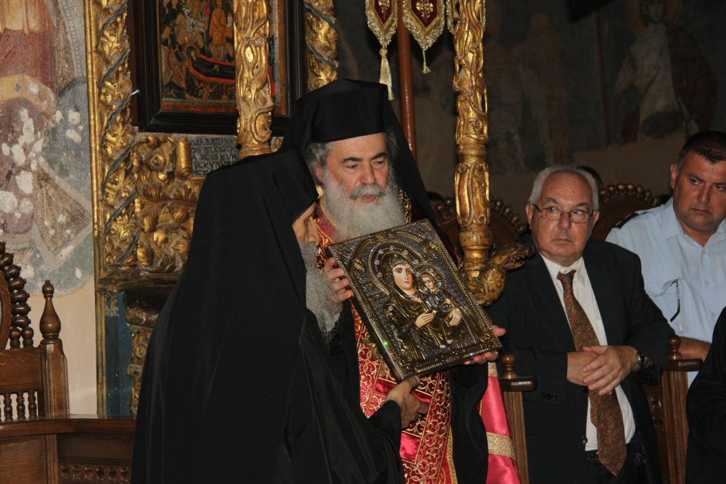 Υποδοχή του Πατριάρχη Ιεροσολύμων κ.κ. Θεόφιλου στο Άγιον Όρος