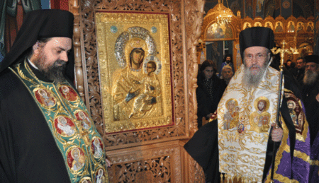Ενθρόνιση της Παναγίας Βηματάρισσας στον Άγ. Νικόλαο στο Αντίρριο
