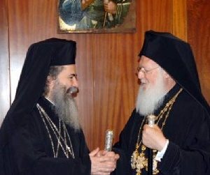 Ο Οικουμενικός Πατριάρχης στην τελετή εγκαινίων του Ι. Κουβουκλίου του Παναγίου Τάφου