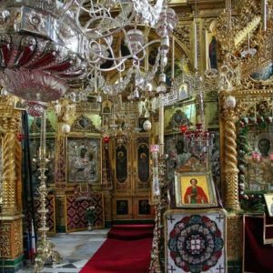 Το εσωτερικό του ρώσικου μοναστηριού του Αγίου Όρους