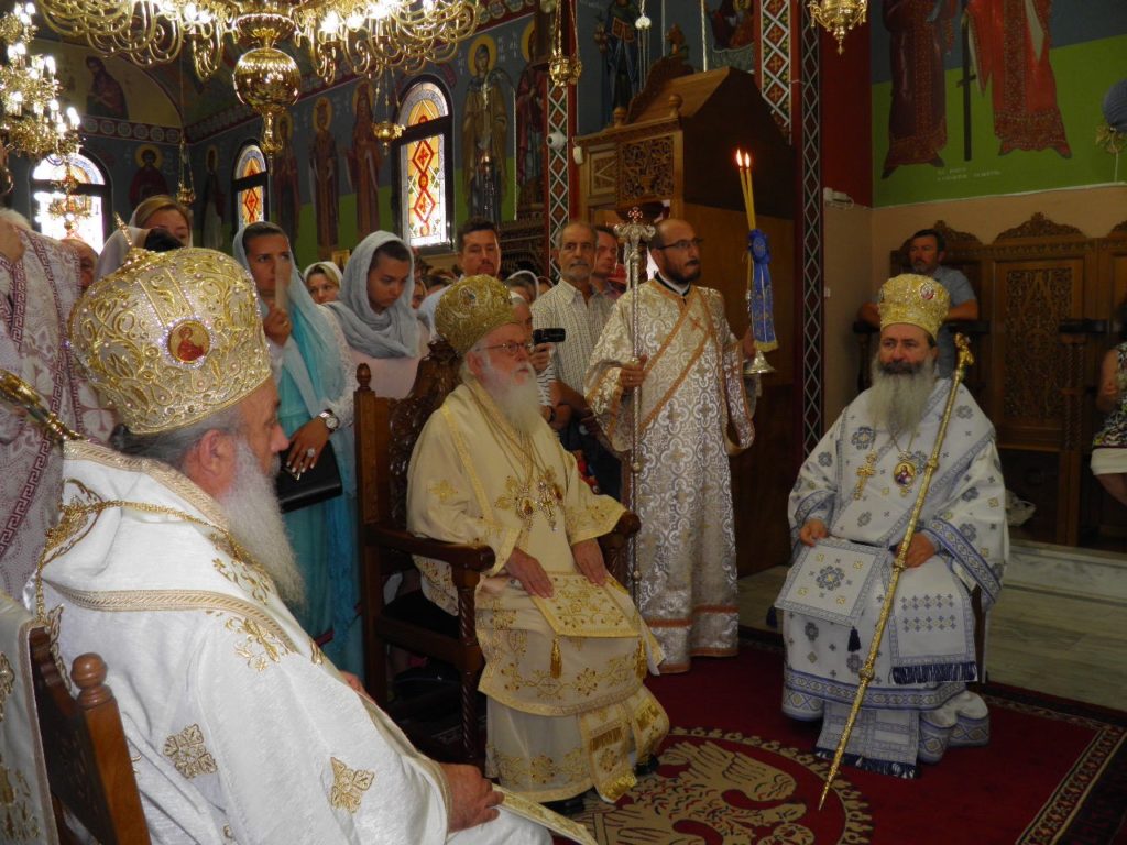 Ο Αρχιεπίσκοπος Αλβανίας στην Παναγία τη Φιδούσα της Κεφαλλονιάς