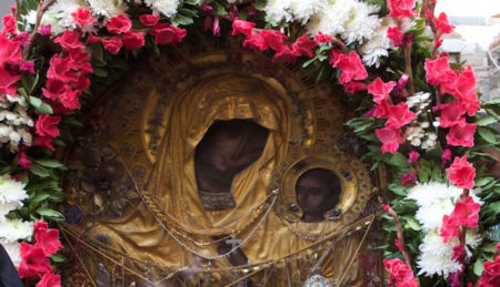 Μονή της Παναγίας της Θεοσκεπάστου Σοχού Μετόχι της Ι. Μονής Δοχειαρίου. Εορτή του Γεννέθλιου της Θεοτόκου, 2018. Λιτανεία