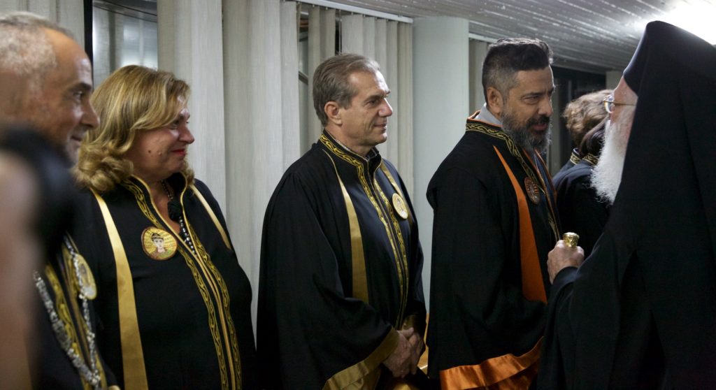 Υποδοχή του Μακαριωτάτου Αρχιεπισκόπου Αλβανίας κ. Αναστασίου στην Αίθουσα Τελετών ΑΠΘ