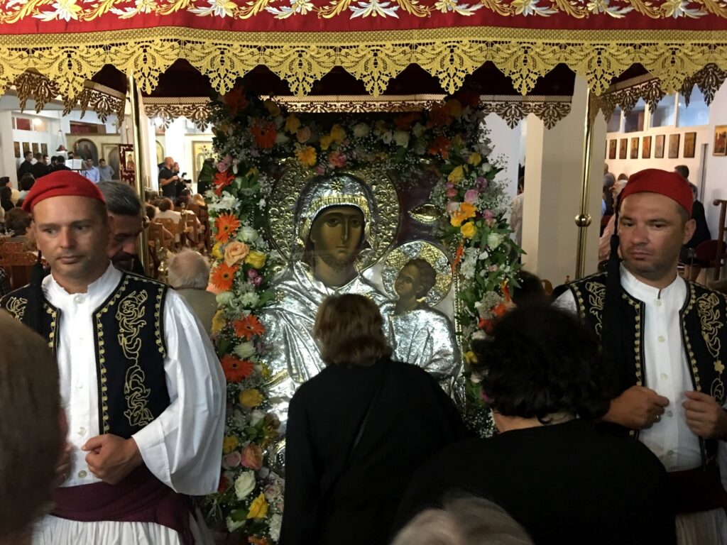 Υποδοχή ιερά εικόνος Παναγίας Εσφαγμένης στην Νέα Ευκαρπία Θεσσαλονίκης