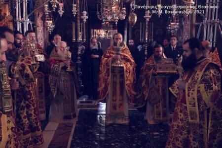 Πανήγυρις Ευαγγελισμού της Θεοτόκου στην Ι.Μ.Μ. Βατοπαιδίου (2021)