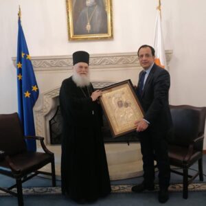 Με τον Πρόεδρο της Κύπρου Νίκο Χριστοδουλίδη συναντήθηκε ο Γέροντας Εφραίμ Βατοπαιδινός