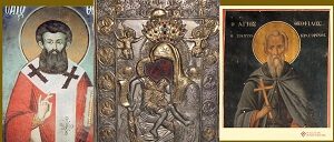Άγιοι Ιεράς Μονής Παντοκράτορος και η εικόνα του Άξιόν εστιν
